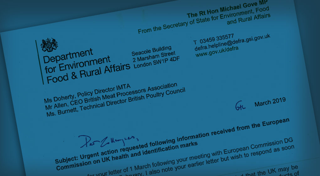 Letter from Defra to BMPA