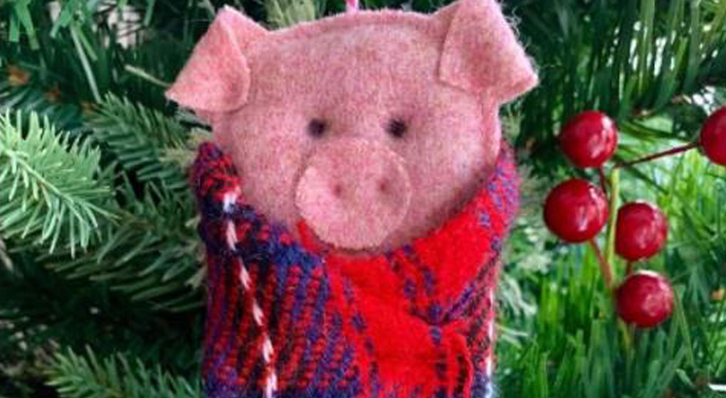 Pig in Blanket on a Christmas tree